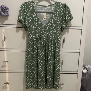 NWT Aeropostale Green Floral Mini Dress